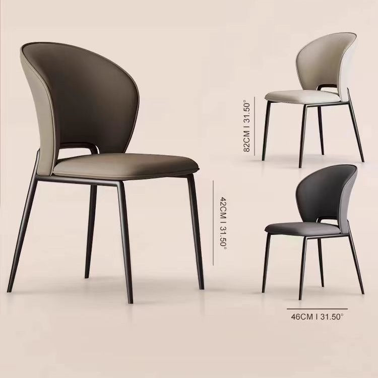 A metal leather chair