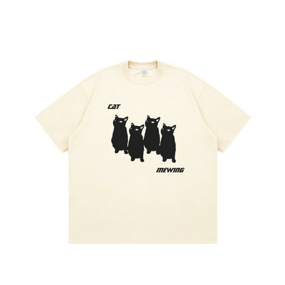 A short-sleeved printed T-shirt
