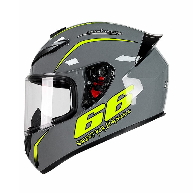 A locomotive helmet