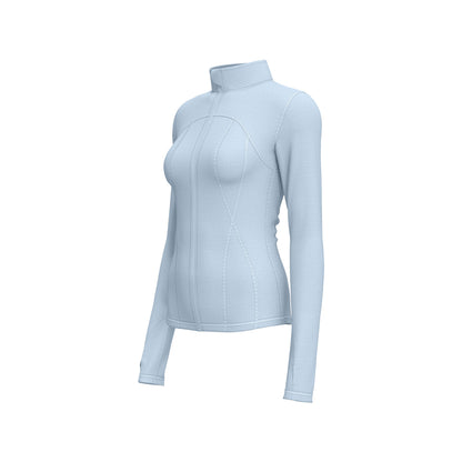 A Naked yoga clothes sports jacket slim nylon stand-up collar tight jacket top running fitness clothes women