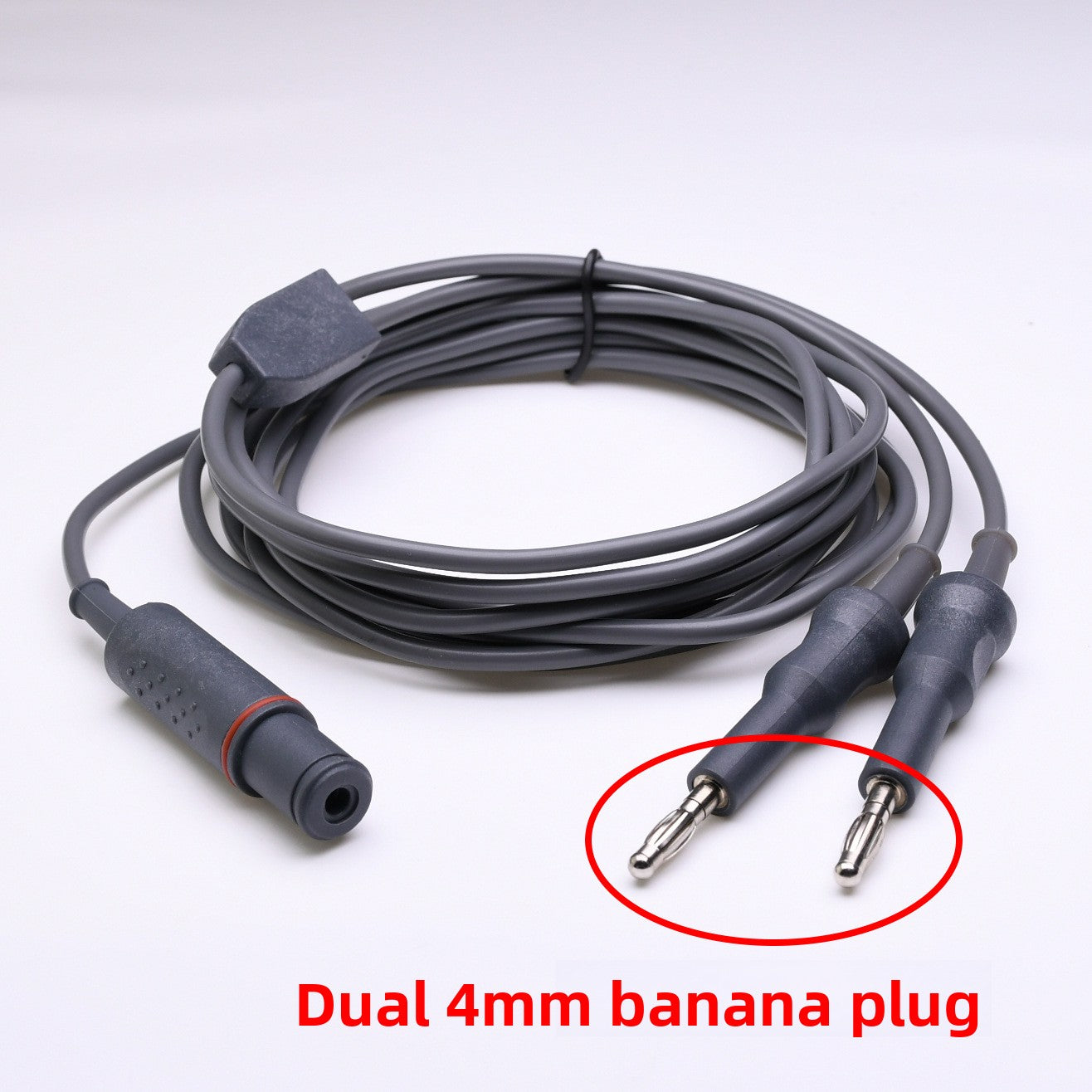 A Reusable bipolar coagulation clamp cable 4mm banana plug connection snake ESU-006C