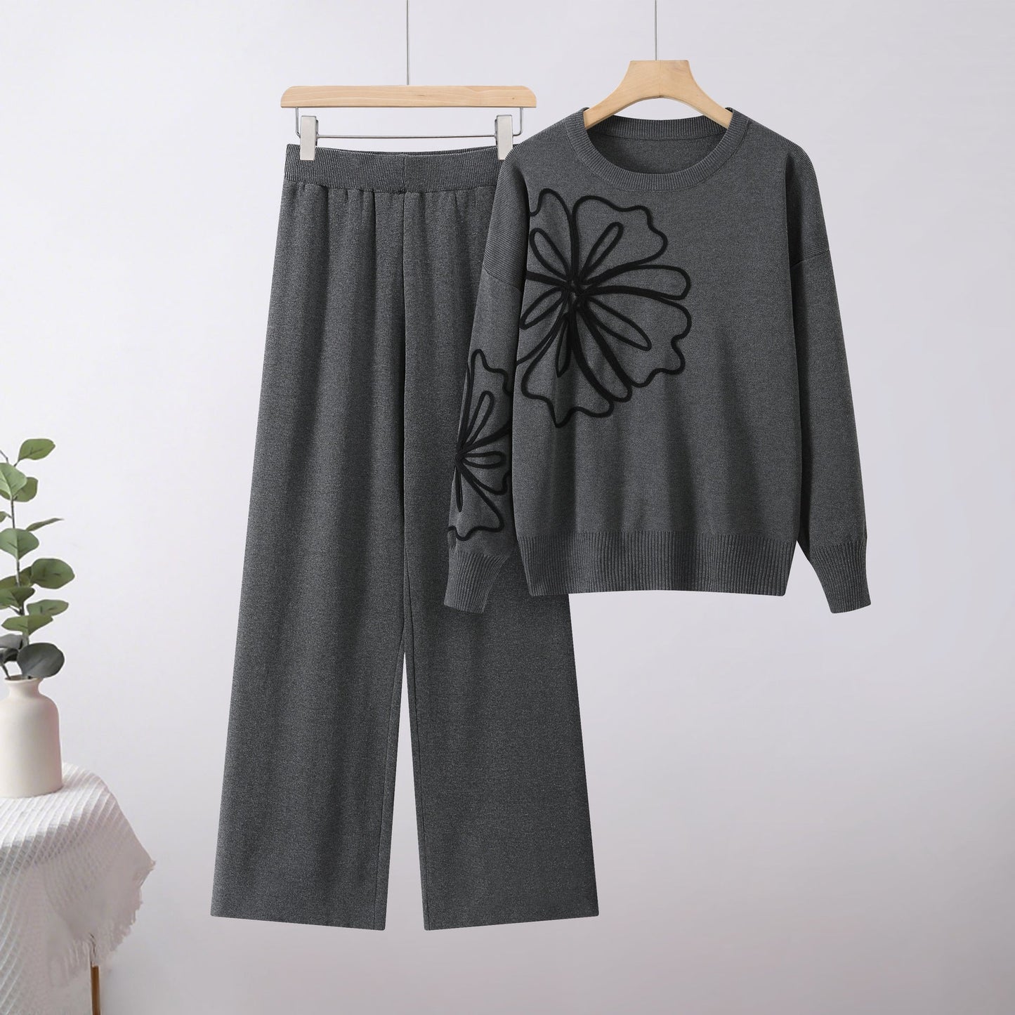 A knitted two-piece set
