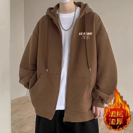 A hooded jacket
