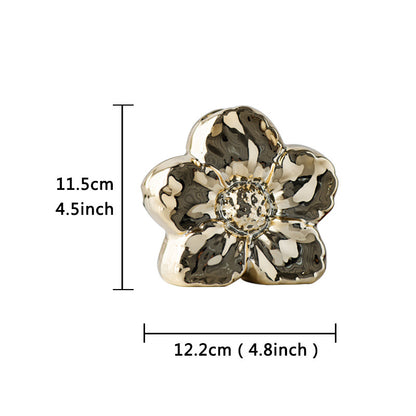 A flower ceramic vase ornament