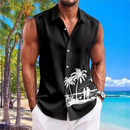 A Shirt Men's Sleeveless Lapel