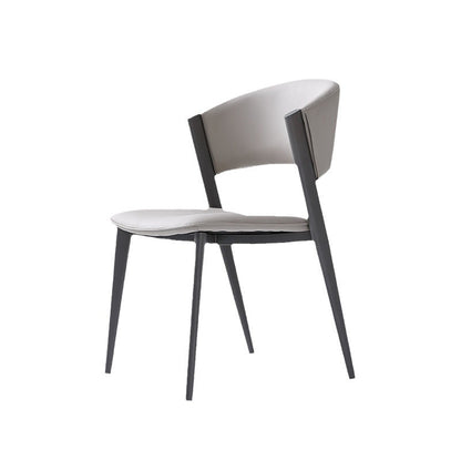 A leather metal seat
