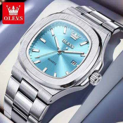Custom watch design A Square Nautilus Steel Belt Luminous Quartz Watch