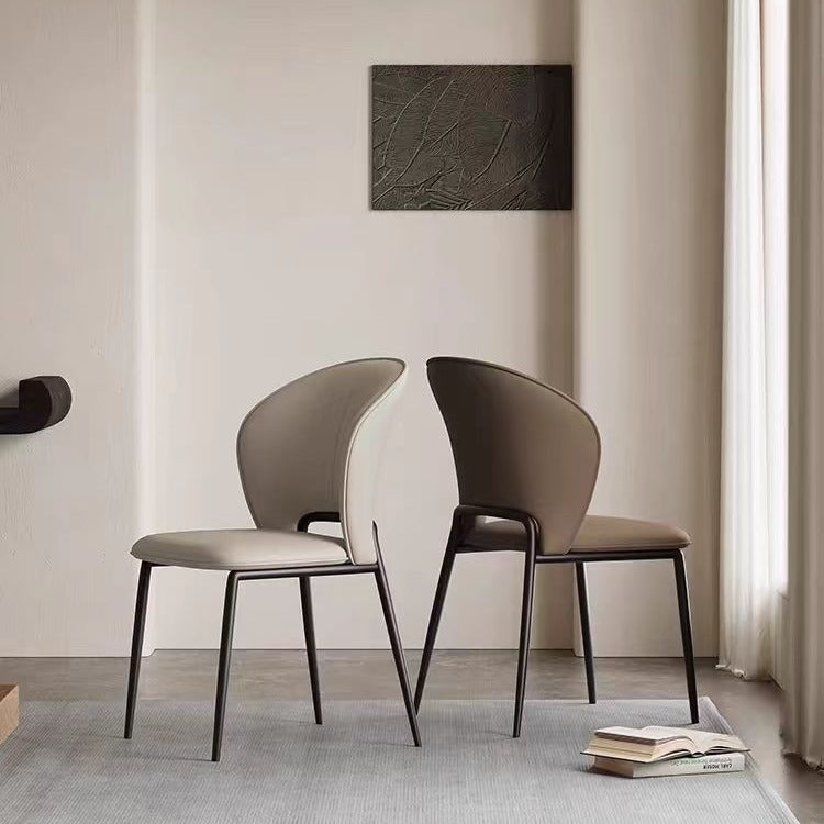 A metal leather chair