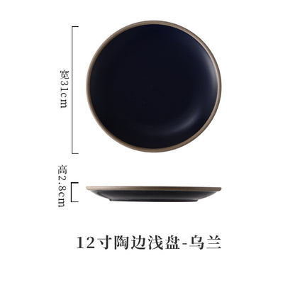 A Western food plate ceramic tableware