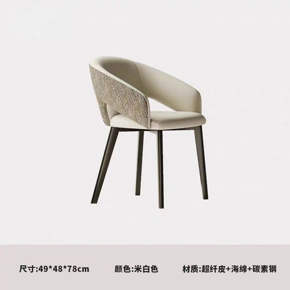 A metal leather chair seat