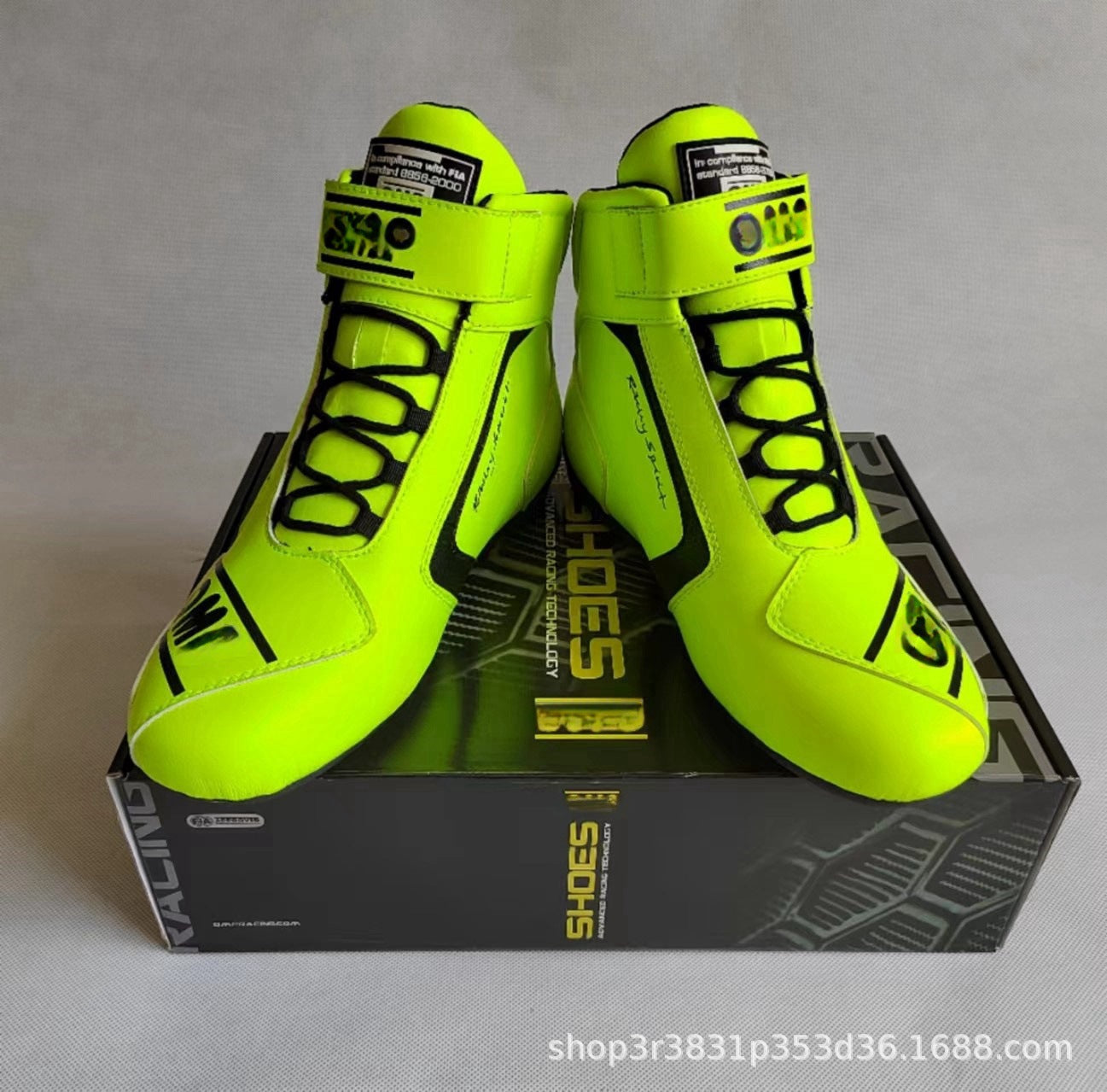 A racing shoe