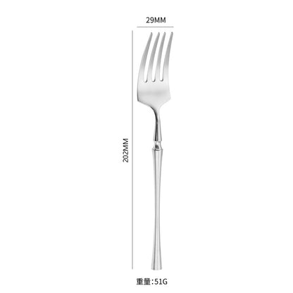 A stainless steel cutlery
