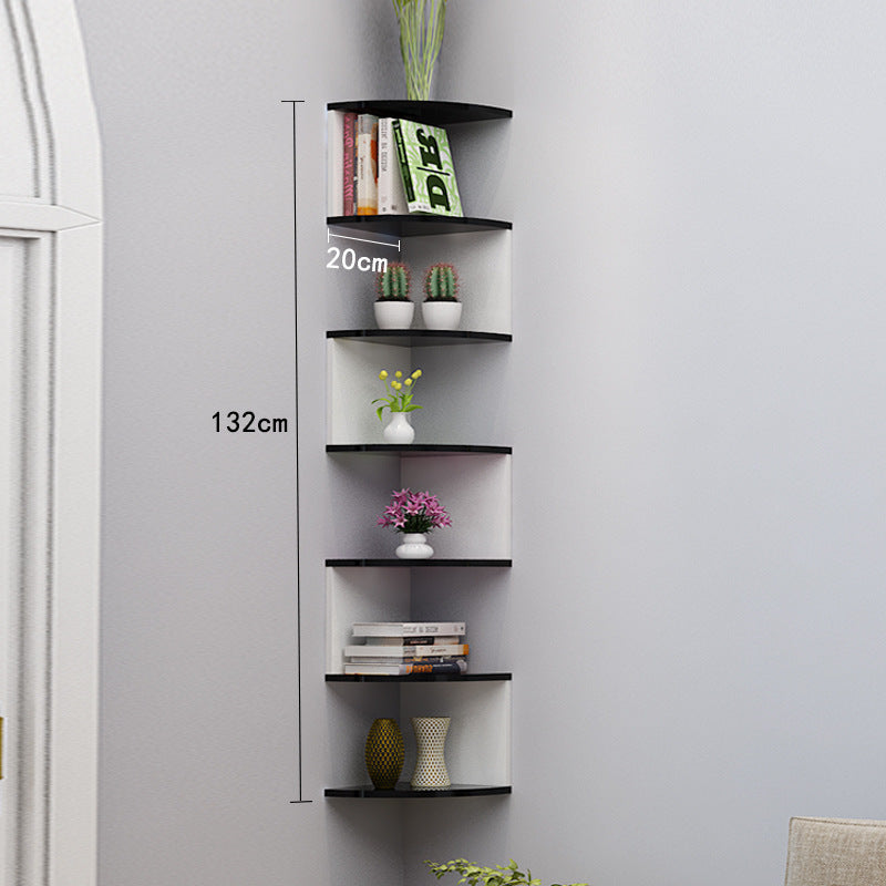 A Corner Shelf Corner Moisture-proof No Punching Wall Bedroom Wall Corner Bookshelf Kitchen Triangle Cabinet Storage Rack