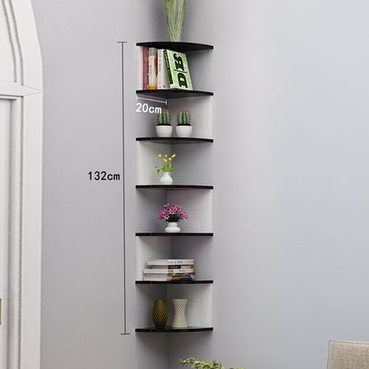 A Corner Shelf Corner Moisture-proof No Punching Wall Bedroom Wall Corner Bookshelf Kitchen Triangle Cabinet Storage Rack
