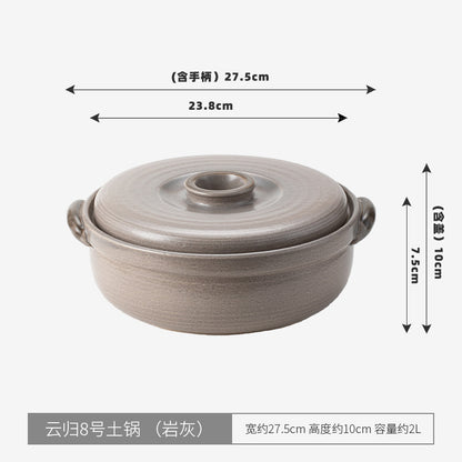 A clay soup pot
