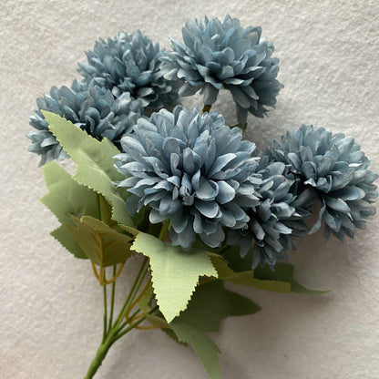 A Regula bouquet 6 heads hydrangea indoor living room dining table dried flower arrangement ornament, simulated bouquet handmade decorative flowers