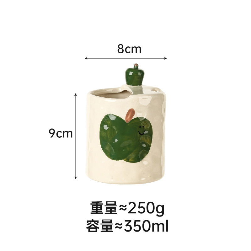 A apple ceramic cup