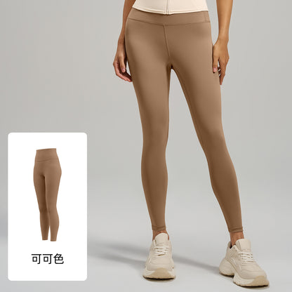 A hip mesh side pocket yoga pants women's high waist hip lift sports leggings fitness pants