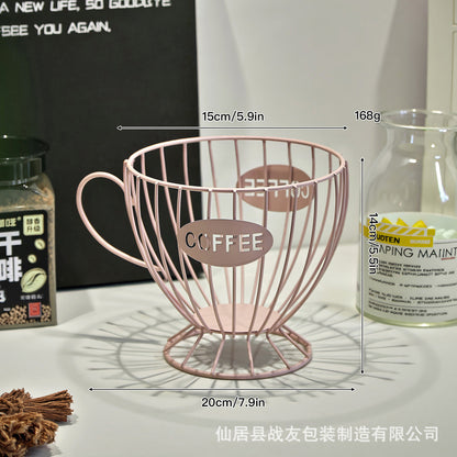 A modern Nordic style creative metal fruit plate household fruit plate fruit basket tea snack fruit storage basket