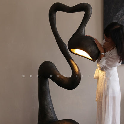 A creative floor lamp