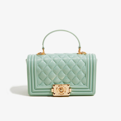 A PVC diamond square bag fashionable versatile handbag