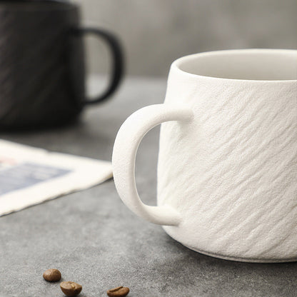 A Stone pattern microwave cup Simple ceramic mug Large capacity drinking cup Teacup Office home coffee cup