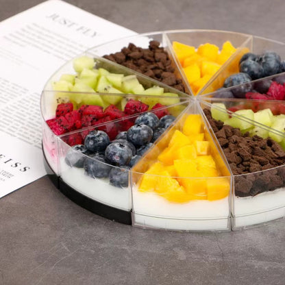 A triangular mold mousse cup disposable hard plastic curved 8 inch cake lasagna gift box lasagna special