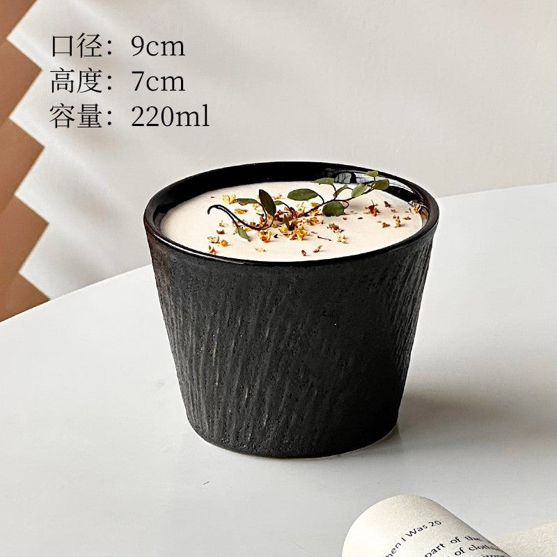 Japanese minimalist ceramic coffee cup hand cup pig mouth cup retro exquisite premium latte cup master cup Aobai cup