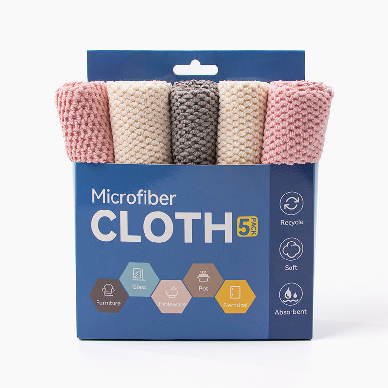 A Corn kernels dishcloth wholesale thickened water absorption and oil removal microfiber kitchen towel multi-functional cleaning rag