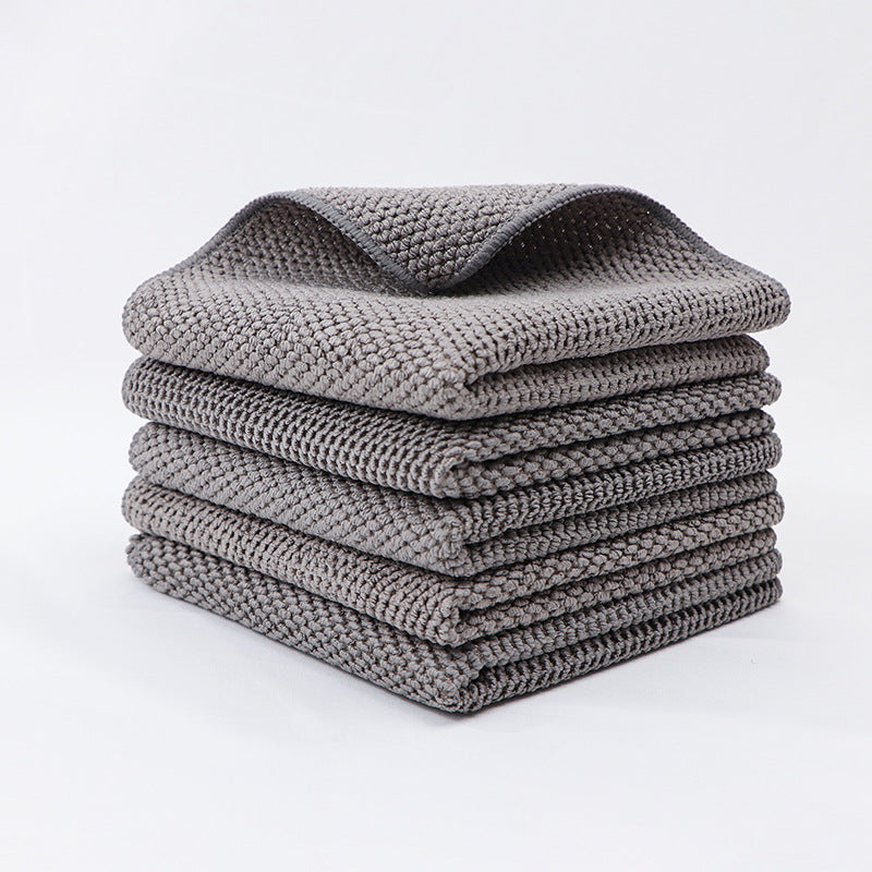 A Corn kernels dishcloth wholesale thickened water absorption and oil removal microfiber kitchen towel multi-functional cleaning rag