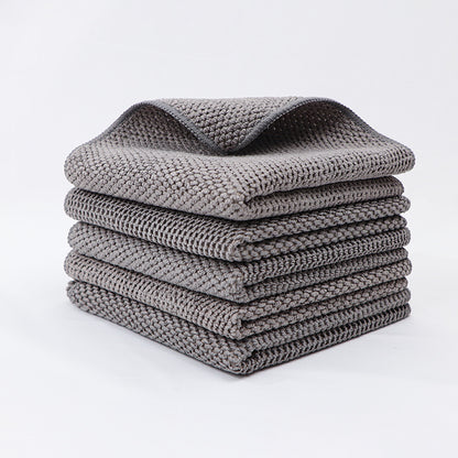 A Corn kernels dishcloth wholesale thickened water absorption and oil removal microfiber kitchen towel multi-functional cleaning rag