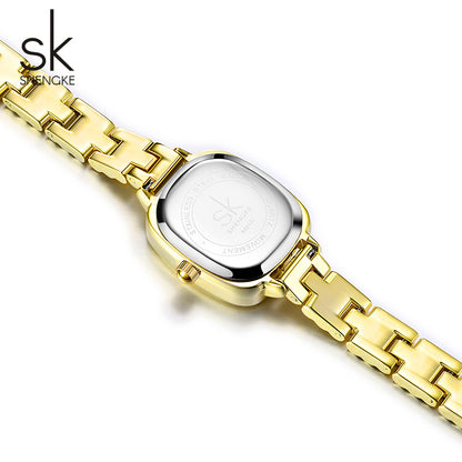 ASK watch women's high-end waterproof stainless steel versatile watch niche cross-border foreign trade women's watch women
