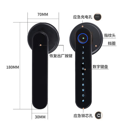 A Indoor wooden door TUYA Bluetooth password smart lock Electronic lock Handle password lock One grip to open the handle lock