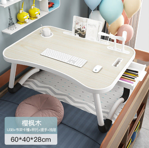 A: Removable bed table dormitory folding desk free computer desk office furniture