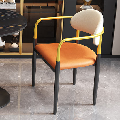A dining chair stool with armrest back chair