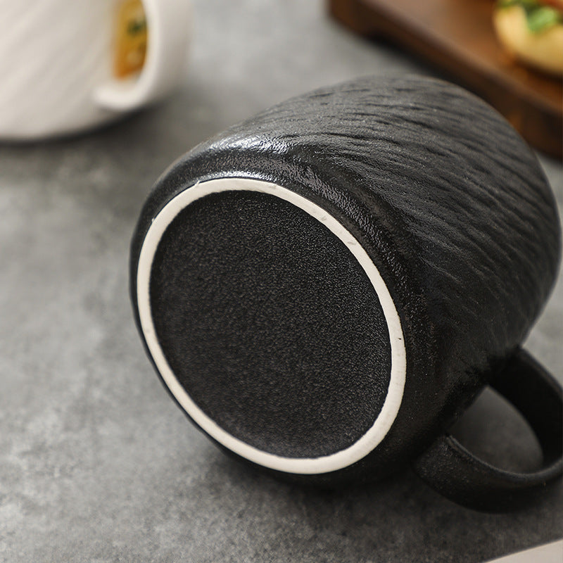 A Stone pattern microwave cup Simple ceramic mug Large capacity drinking cup Teacup Office home coffee cup
