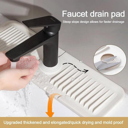 A faucet drain pad splash-proof silicone