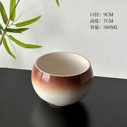 A retro egg-shaped cup frosted stone pattern ceramic cup latte coffee cup afternoon tea niche cappuccillola flower cup