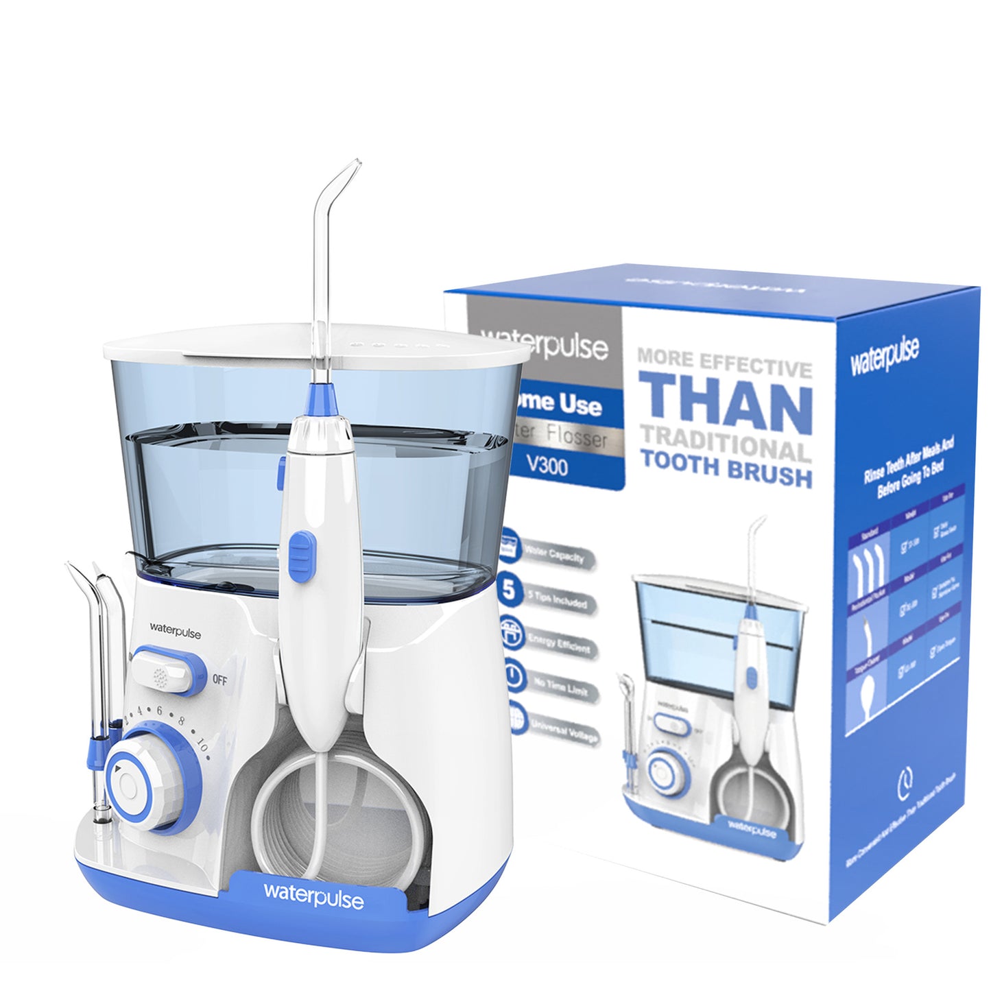 A Waterpulse Tooth Flusher Tooth Cleaner Household Electric Water Dental Floss Cleansing