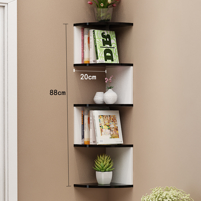 A Corner Shelf Corner Moisture-proof No Punching Wall Bedroom Wall Corner Bookshelf Kitchen Triangle Cabinet Storage Rack