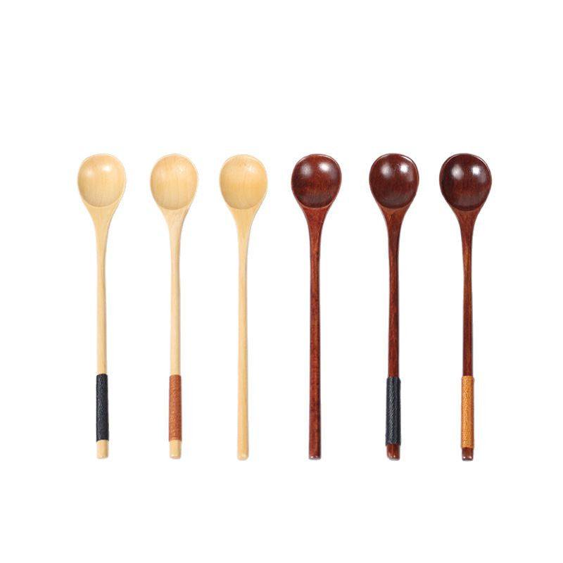 A solid wood spoon