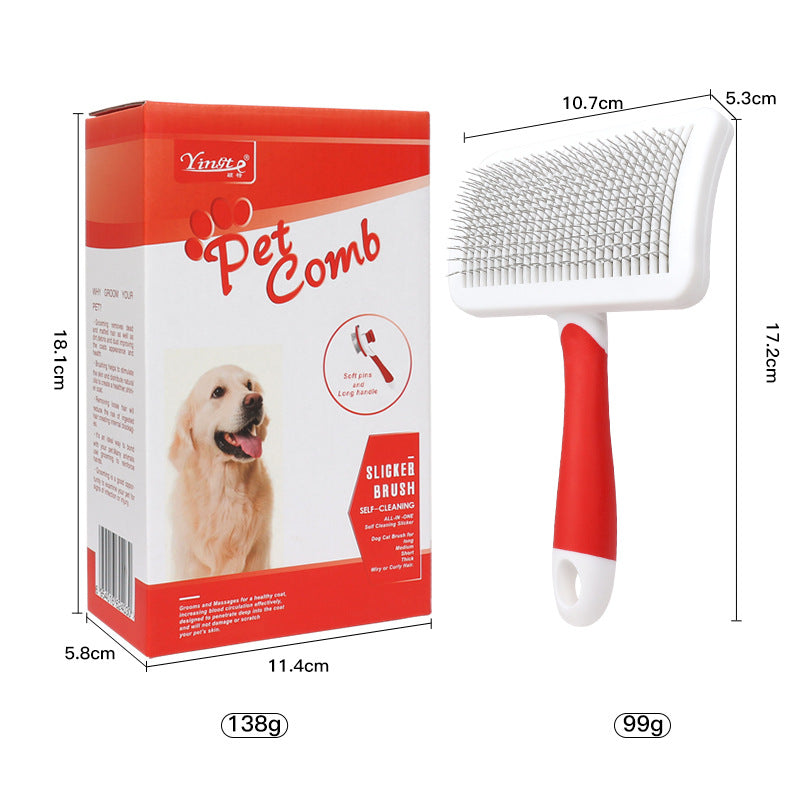 A pet comb needle hair combing tool