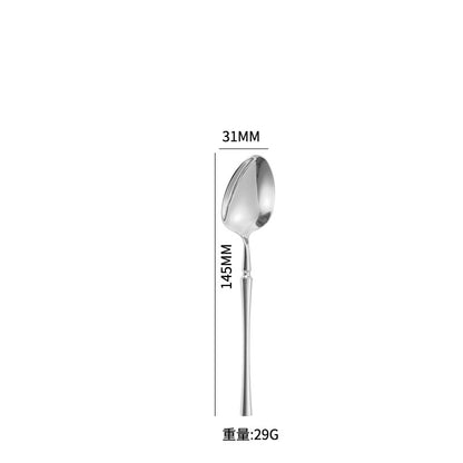 A stainless steel tableware