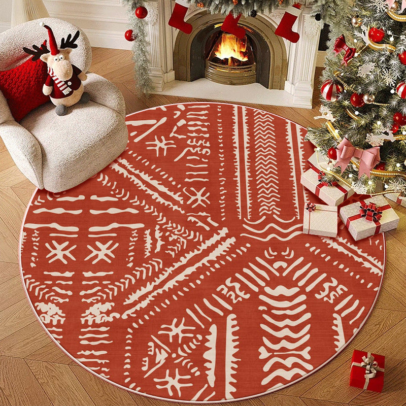A round carpet floor mat