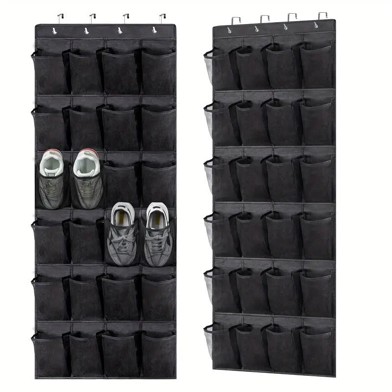 A Multifunctional door shoe storage hanging bag Household wall-mounted sundries Storage pocket Storage bag Hanging shoes