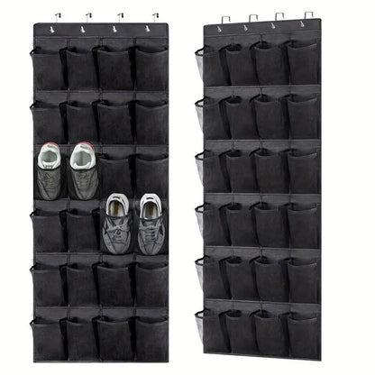 A Multifunctional door shoe storage hanging bag Household wall-mounted sundries Storage pocket Storage bag Hanging shoes