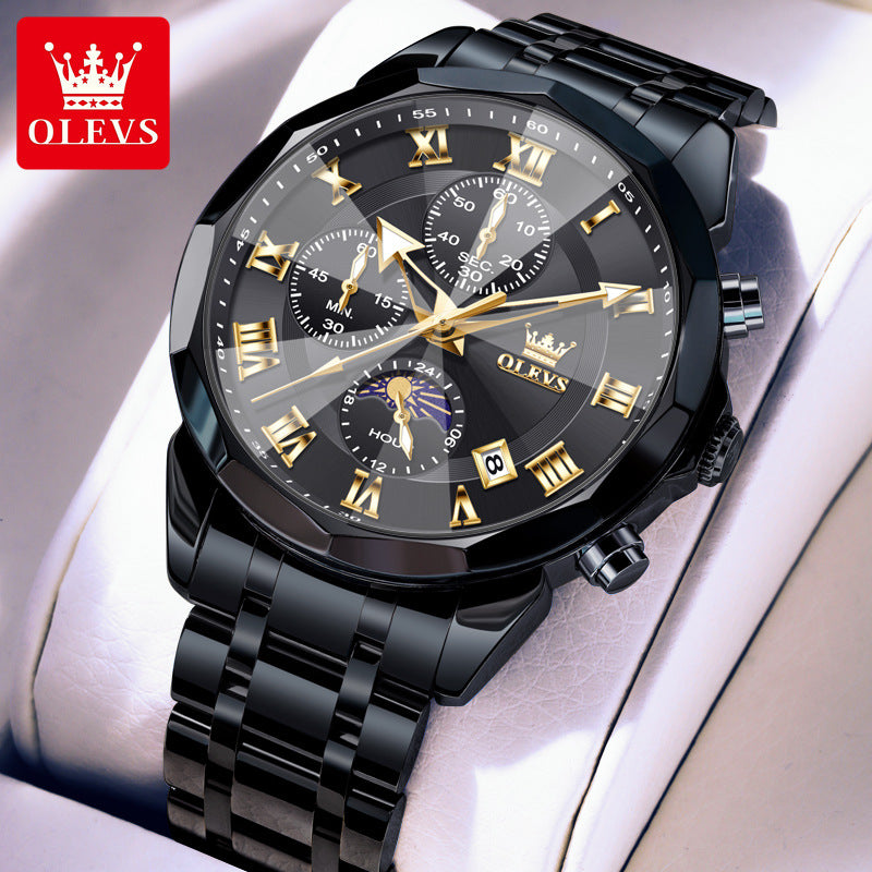Custom watch design A Solid Steel Belt Butterfly Buckle Watch Watch
