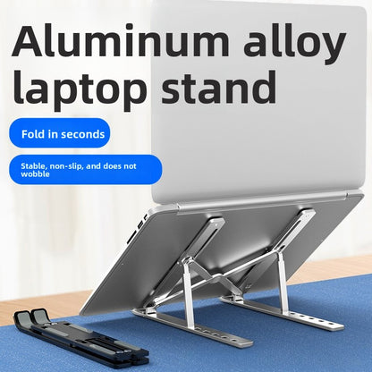A Laptop Aluminum Alloy Bracket Folding Vertical Cooling Support Frame Desktop Lifting
