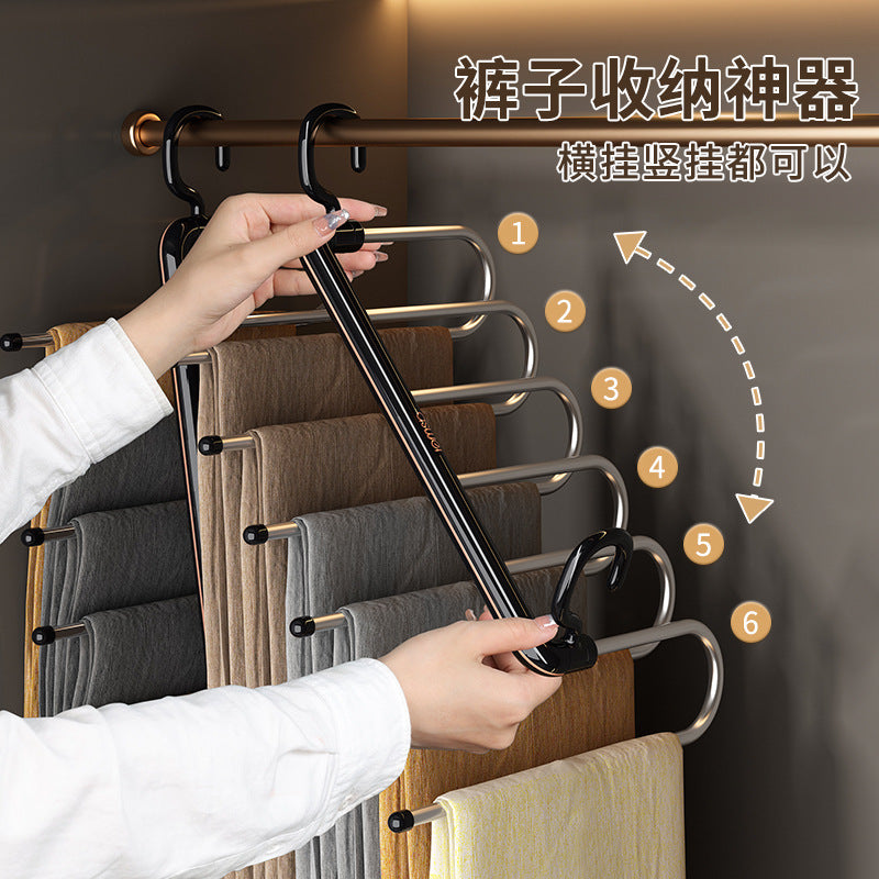 A folding pants rack storage rack