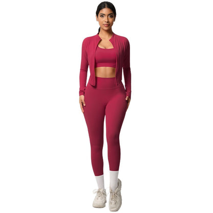 A Tight Yoga Vest Jacket Shockproof Beauty Back Sports Bra Pilates Running Outdoor Yoga Clothing